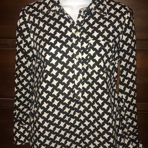 Black and white houndstooth shirt